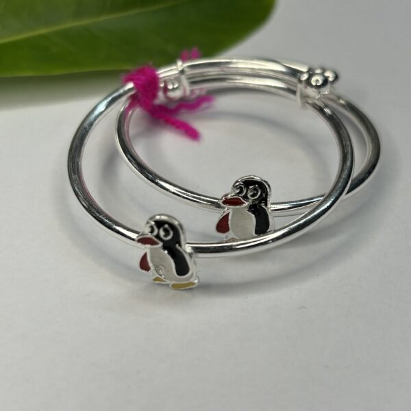 Little Blessings Silver Bangle - Image 3