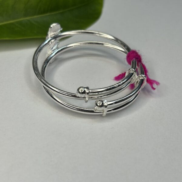 Little Blessings Silver Bangle - Image 4