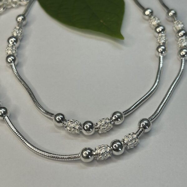 Shiny Silver Payal - Image 2