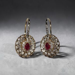 Ruby Lattice Drop Earrings