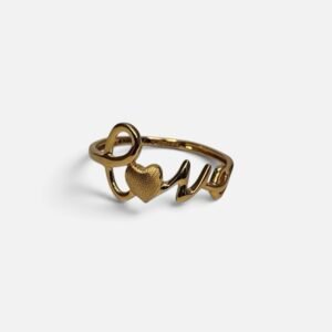 Love Script Ring 22K Gold – Daily Wear Finger Ring